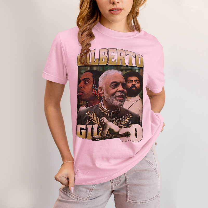Camiseta Algodão Unissex T shirt - Gilberto GIl cantor brasileiro