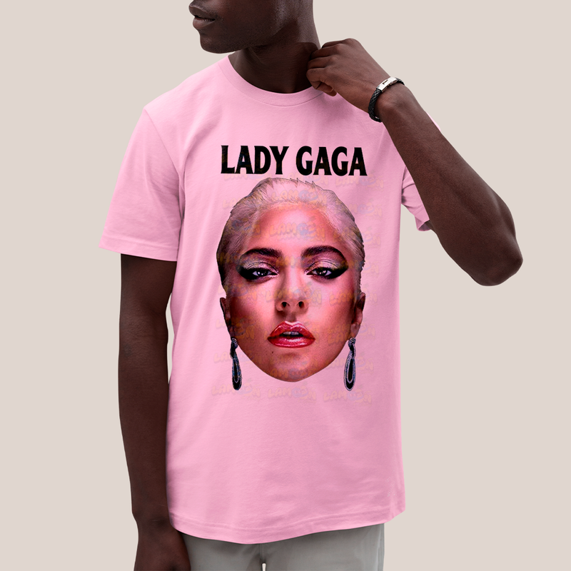 Camiseta Algodão Unissex T shirt Lady Gaga Face