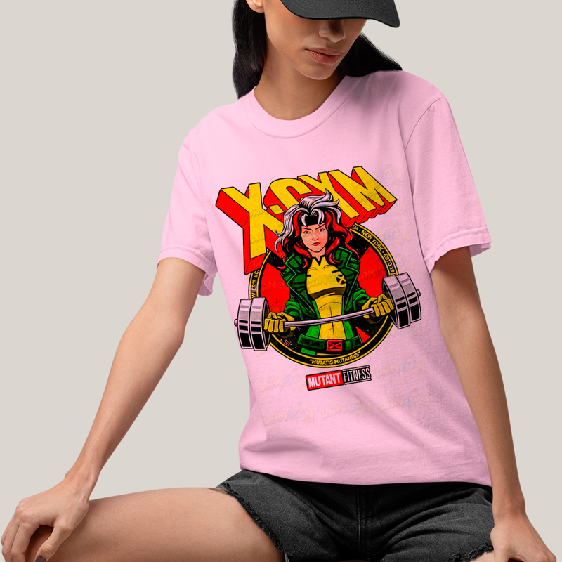 Camiseta Algodão Unissex T shirt - Vampira X Gym Mutant Fitness x men marvel academia