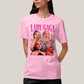Camiseta Algodão Unissex T shirt Graphic Tee Lady Gaga Pink