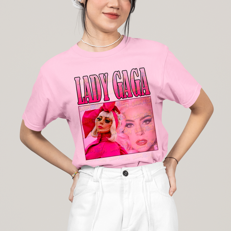 Camiseta Algodão Unissex Tshirt Vintage 80´s Lady Gaga