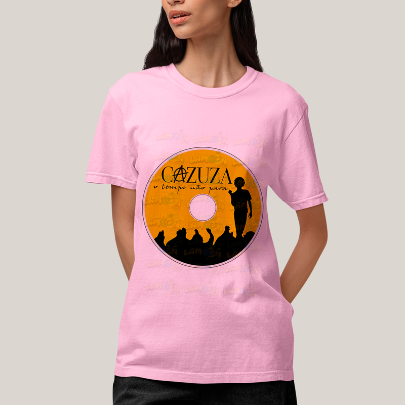 Camiseta Algodão Unissex T shirt -  Cazuza CD Amarelo o tempo nao para
