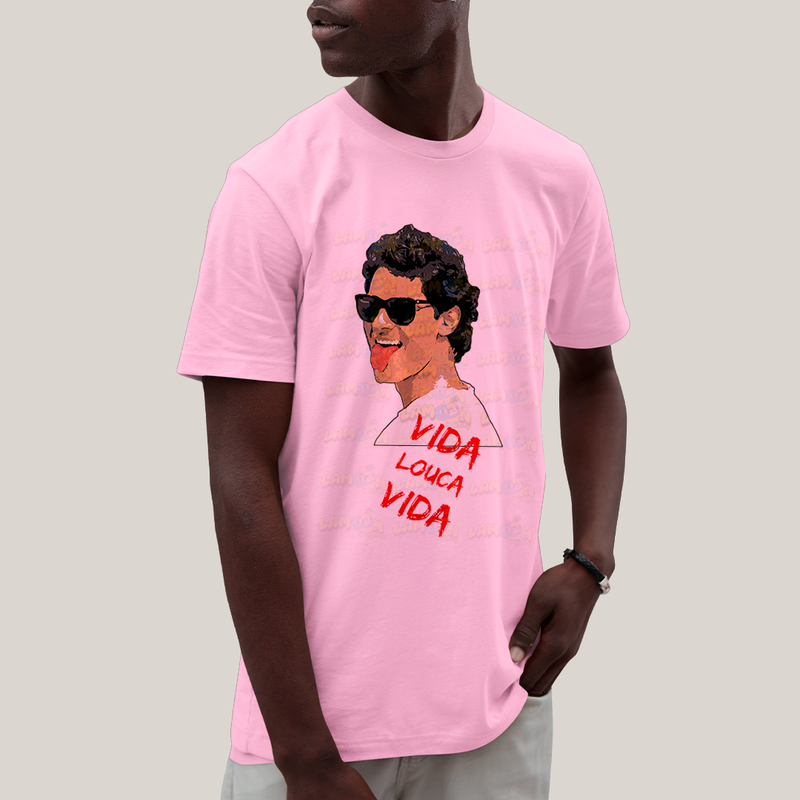 Camiseta Algodão Unissex T shirt -  Cazuza Vida Louca