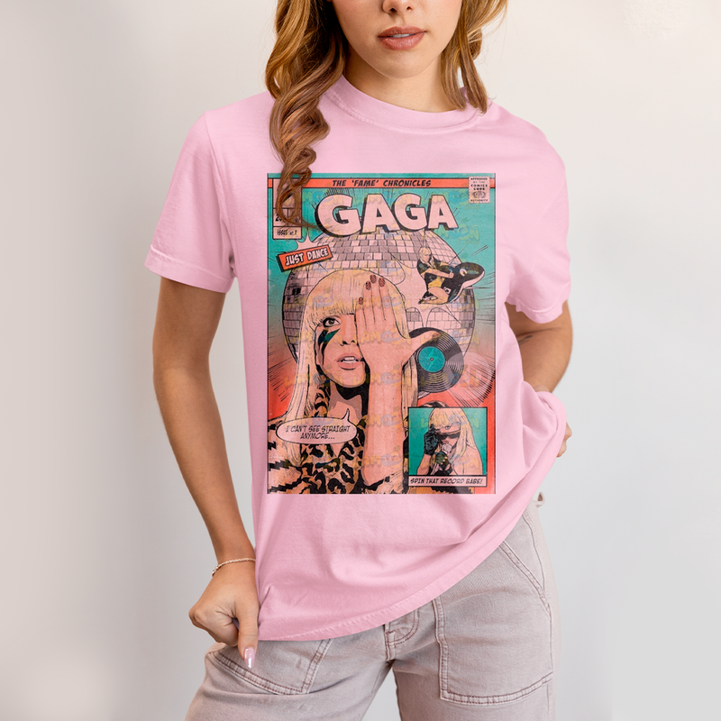 Camiseta Algodão Unissex Tshirt  Lady Gaga HQ Just Dance