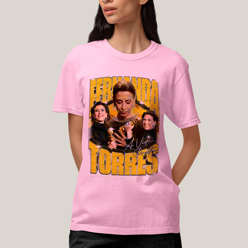 Camiseta Algodão Unissex T shirt -Fernanda Torres