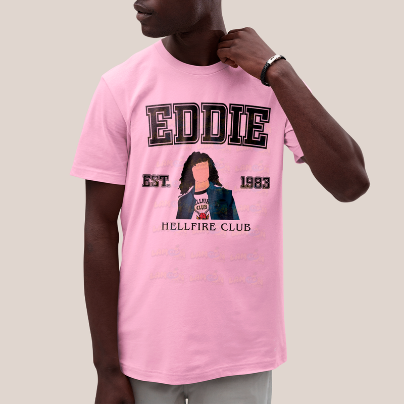 Camiseta Algodão Unissex Tshirt Eddie Munson 1983 Hellfire Club