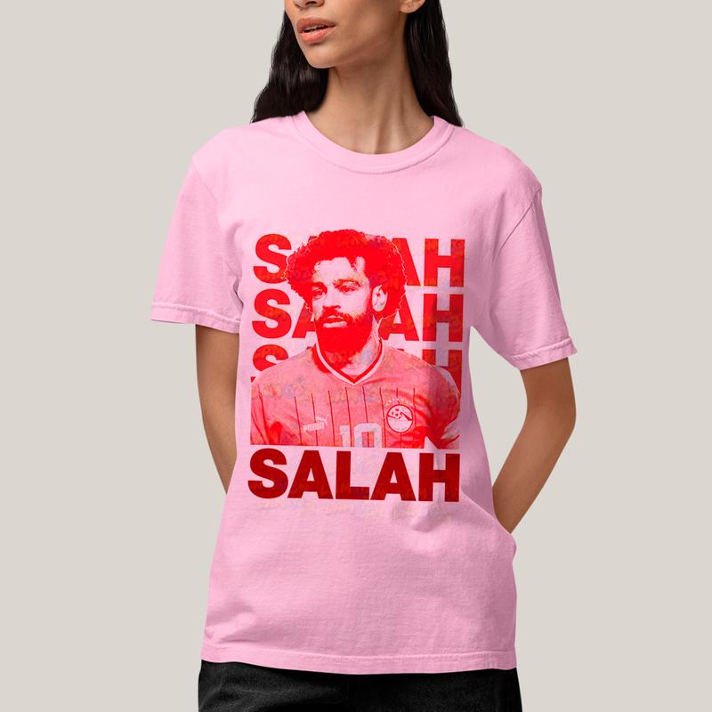 Camiseta Algodão Unissex T shirt - SALAH Mohamed  jogador de futebol