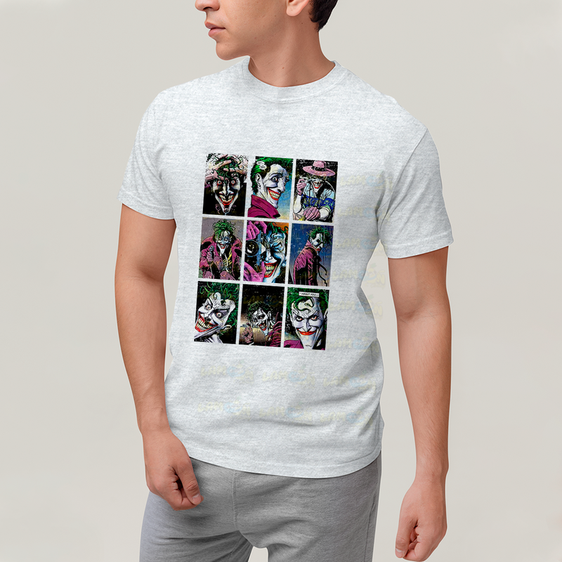 Camiseta Algodão Unissex T shirt Coringa Diversas Faces DC batman