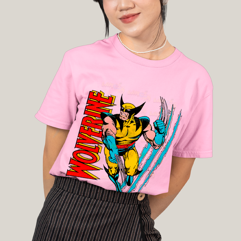 Camiseta Algodão Unissex T shirt - Wolverine Quadrinhos x men