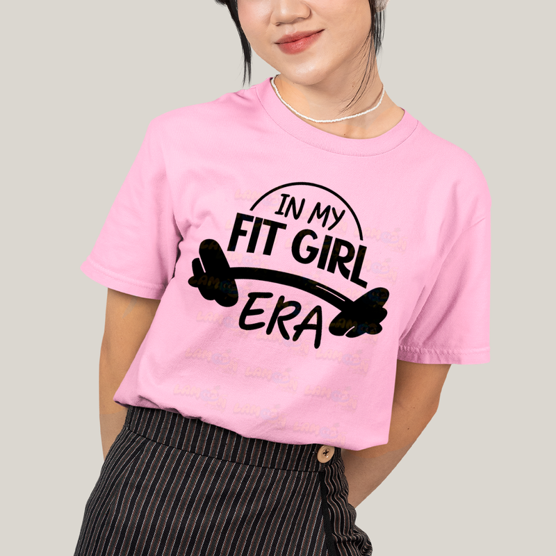Camiseta Algodão Unissex T shirt Academia In My Fit Girl Era