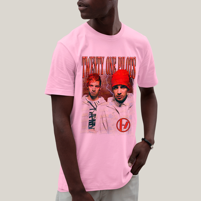 Camiseta Algodão Unissex T shirt Graphic Tee Twenty One Pilots A Banda