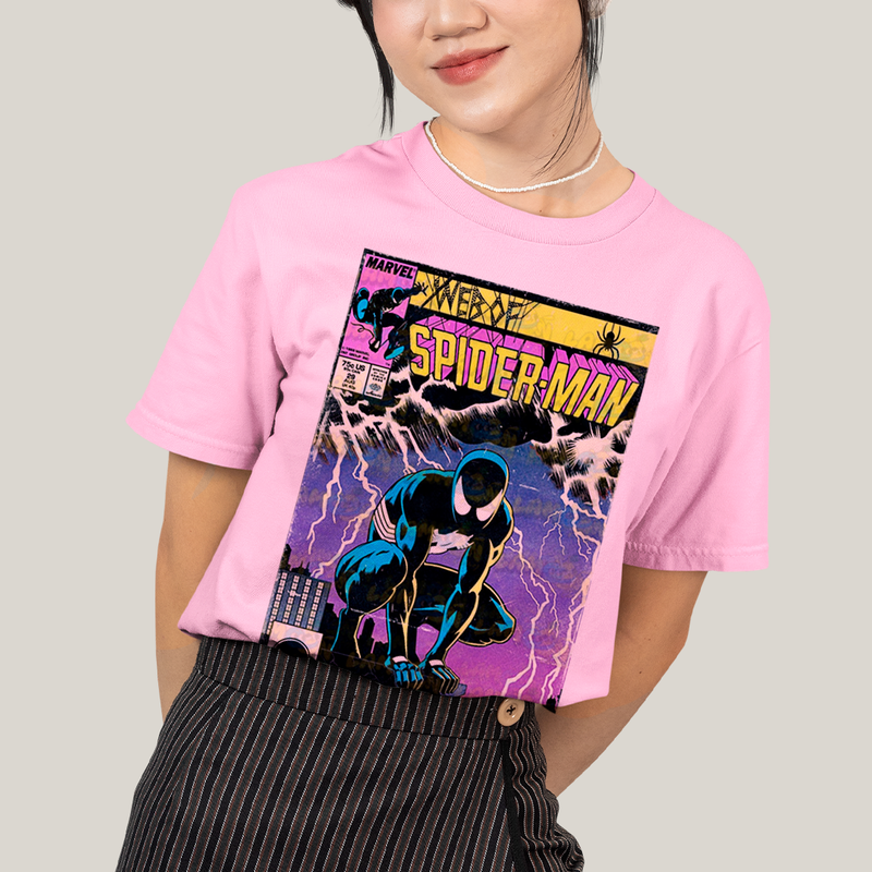 Camiseta Algodão Unissex T shirt- Homem Aranha traje preto The Storm venom