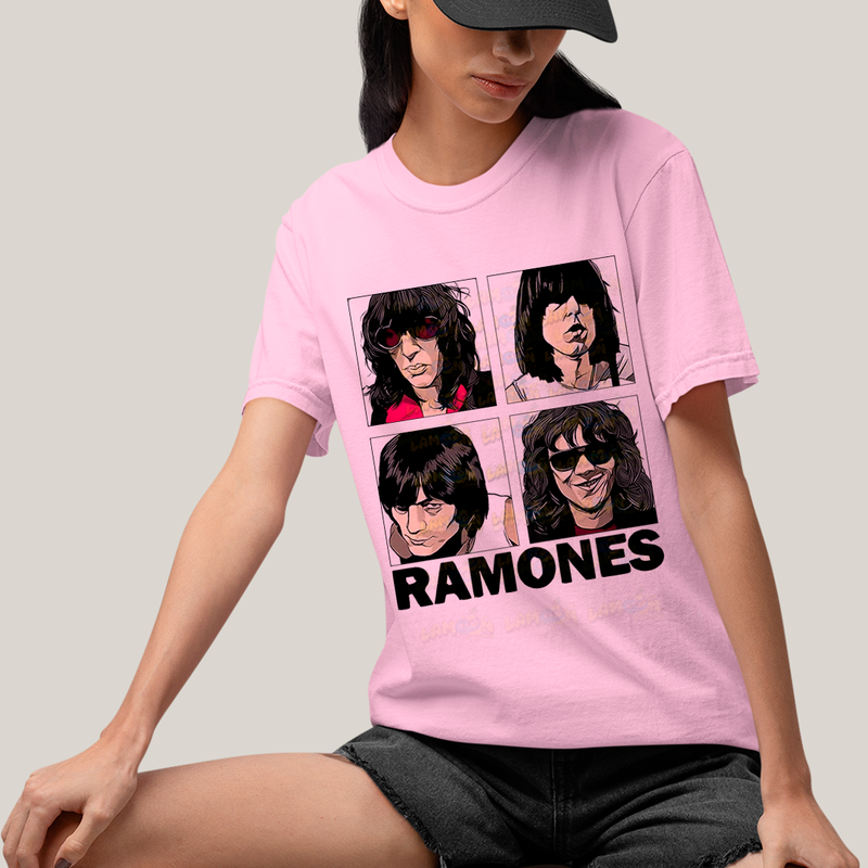 Camiseta Algodão Unissex T shirt - Os Ramones