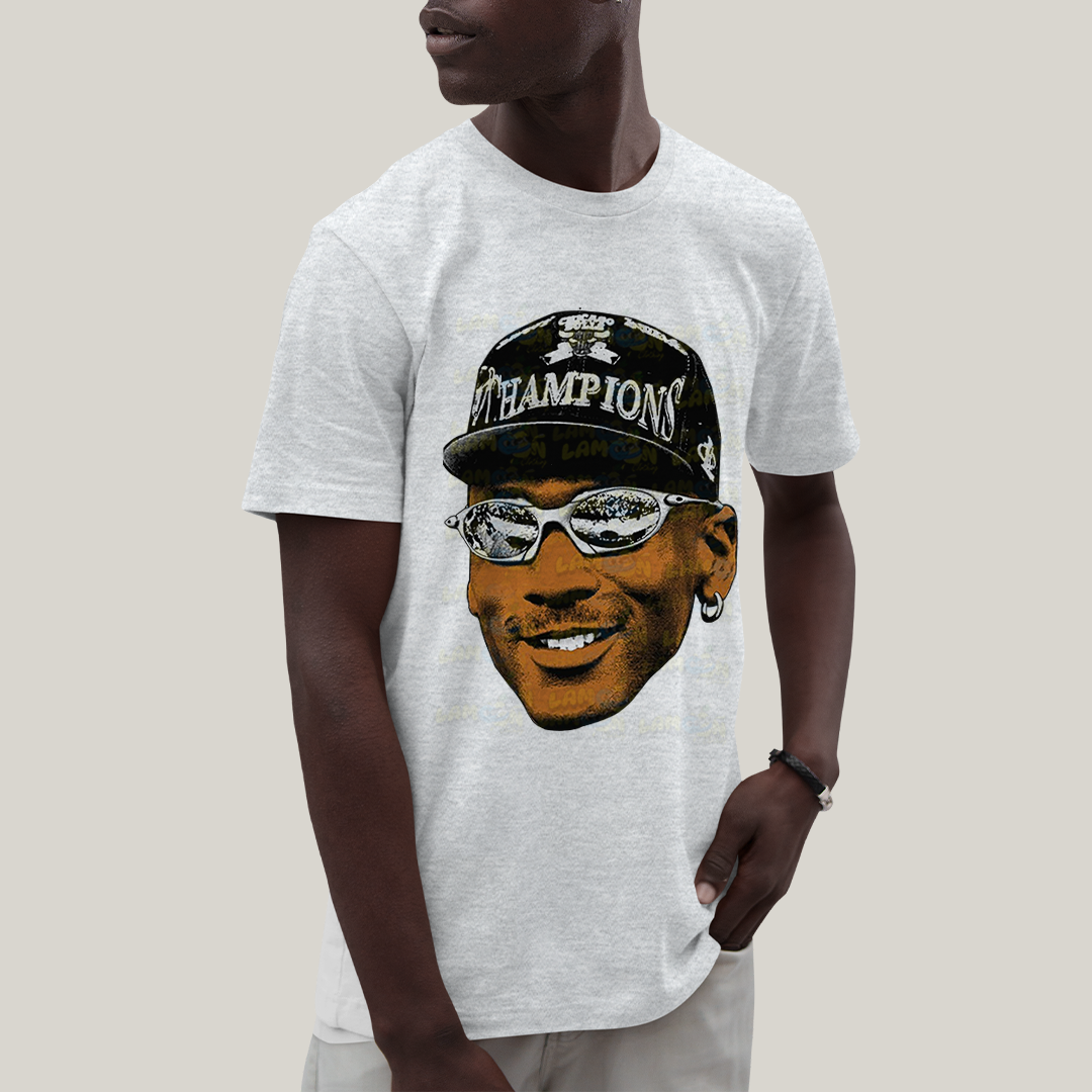 Camiseta Algodão Unissex T shirt GraphicTee Michael Jordan Jogador de Basquete