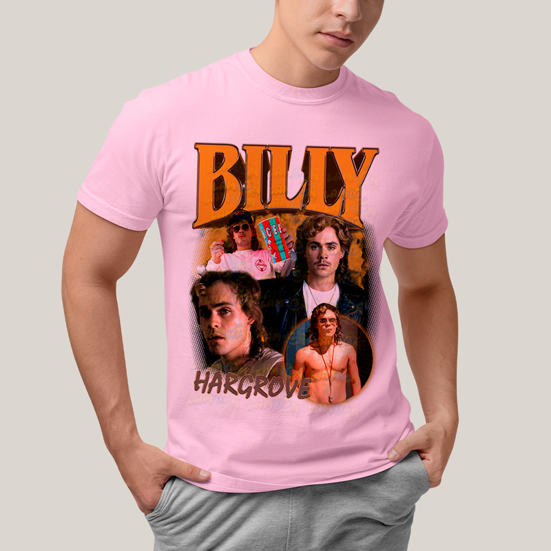 Camiseta Algodão Unissex T shirt Billy Graphic Tee Hargrove Strager Things