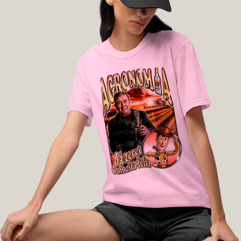 Camiseta Algodão Unissex T shirt -Agronomia Amado Batista ja zerei colheita feliz Xerife Woody toy story