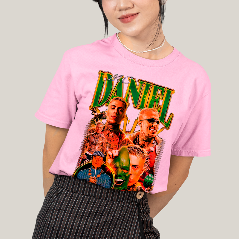 Camiseta Algodão Unissex T shirt - Mc Daniel Fafa Falcão mascara