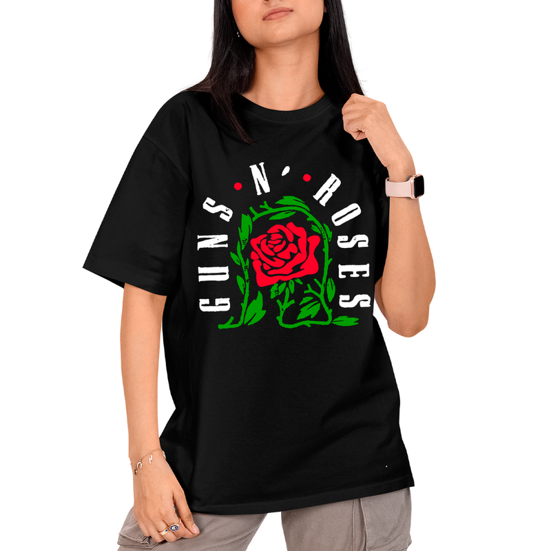 Camiseta Algodão Roses Banda Flor