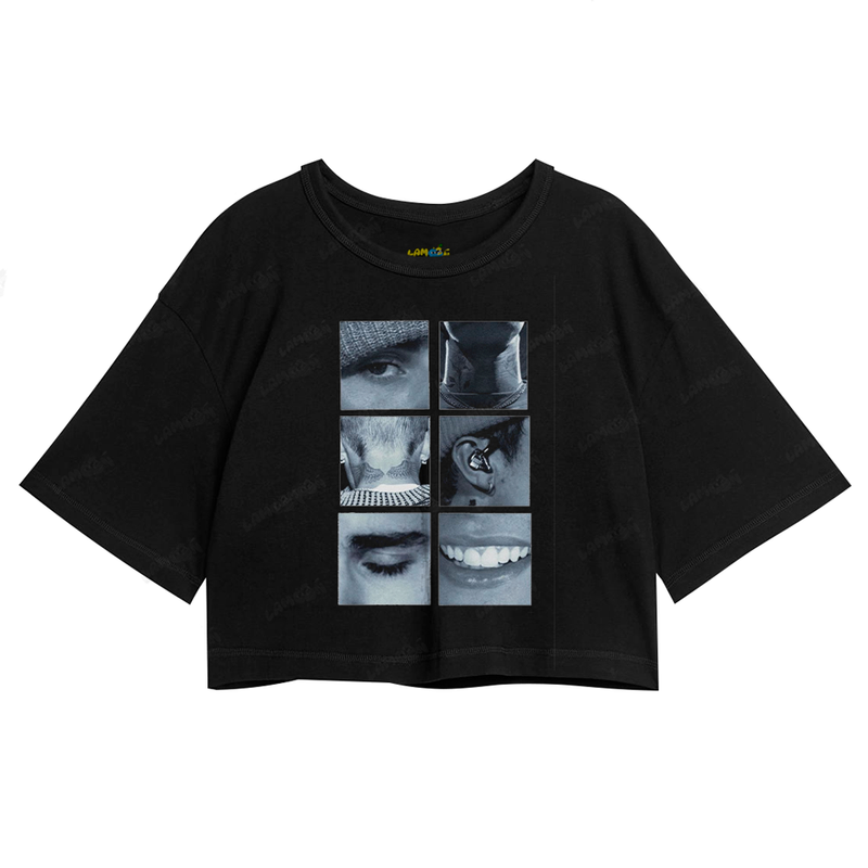 Cropped Oversized Algodão Justin Bieber 1994 PB