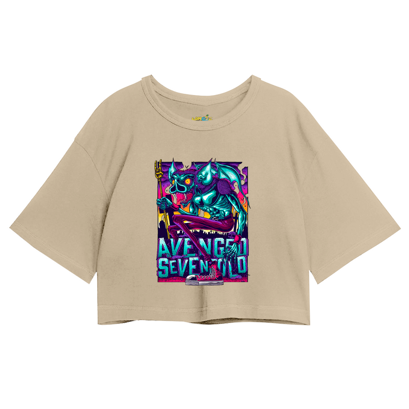Cropped Oversized Avenged Seven Fold Morcego