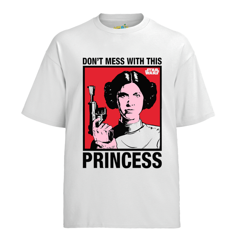 Camiseta Algodão Princesa Leia Star Não Mexa Com a Princessa