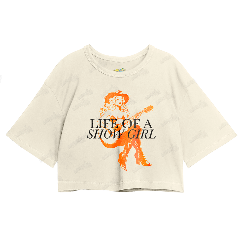 Cropped Oversized Algodão Taylor Swift Life of a Showgirl