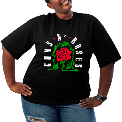 Camiseta Plus Size Roses Banda Flor