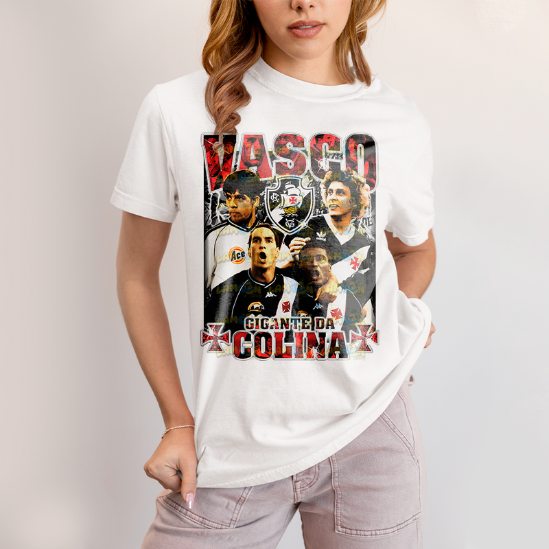 Camiseta Algodão Unissex T Shirt Vasco Gigante da Colina Romario Edmundo Gama