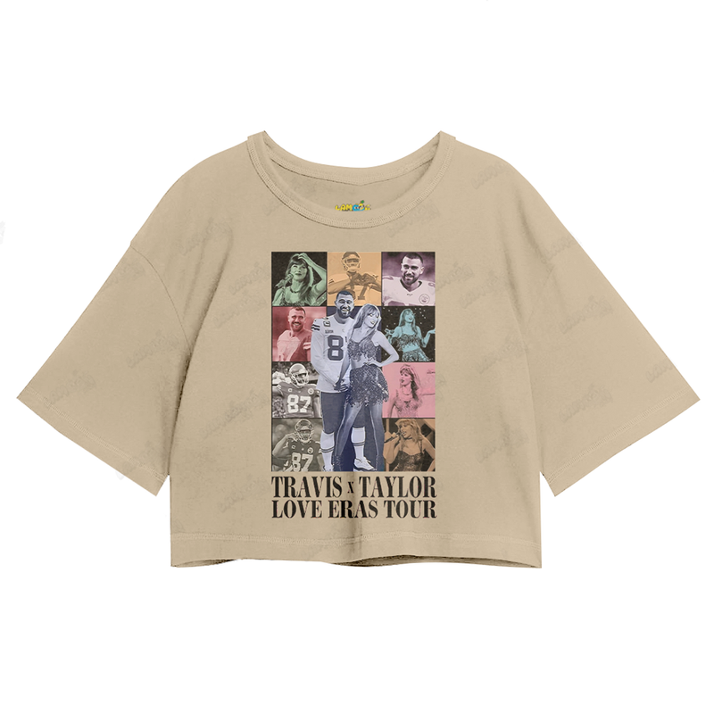 Cropped Oversized Algodão Travis x Taylor Love Eras Tour