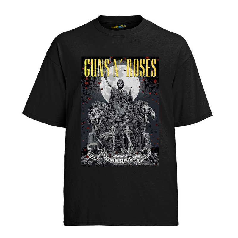 Camiseta Algodão Roses Banda Tour