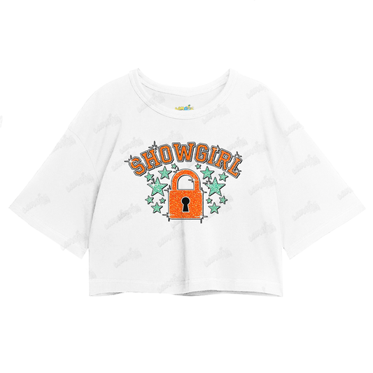 Cropped Oversized Algodão Taylor Swift Showgirl Cadeado