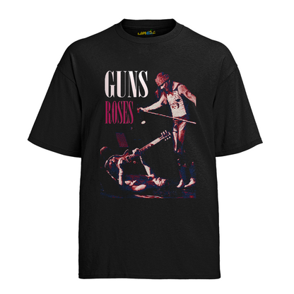 Camiseta Algodão Roses Banda Axl e Slash