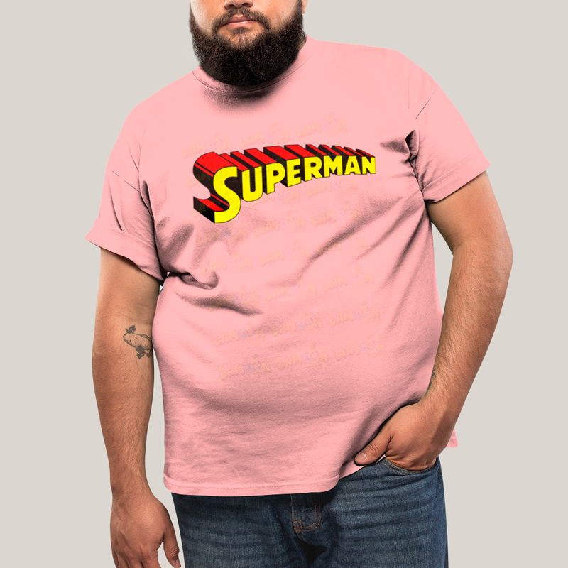 Camiseta Plus Size Algodão Unissex T shirt Superman Logo Clássica 1