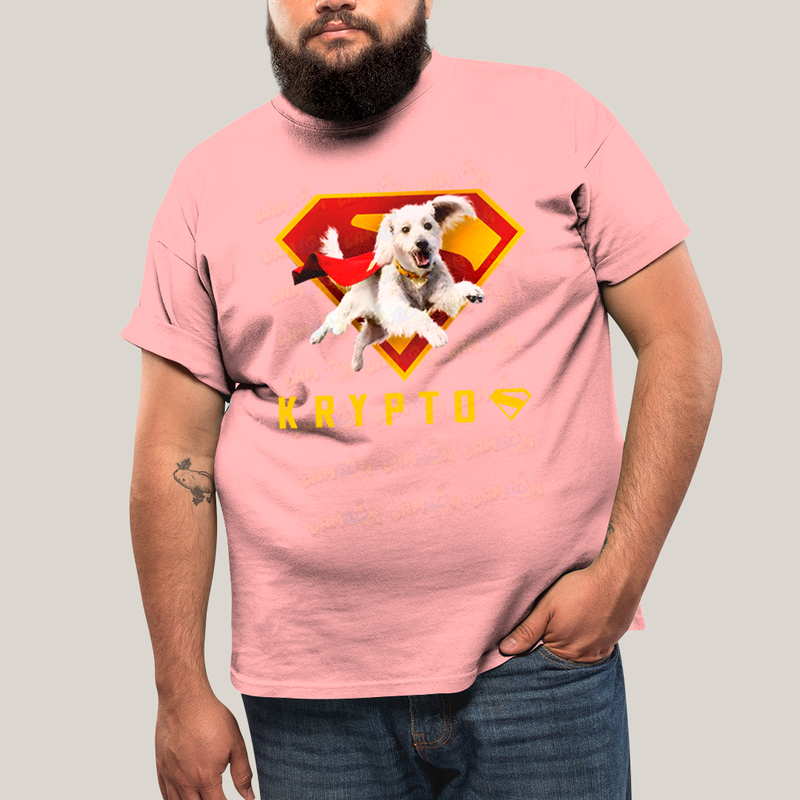 Camiseta Plus Size Algodão Unissex T shirt Superman & Krypto o Supercão