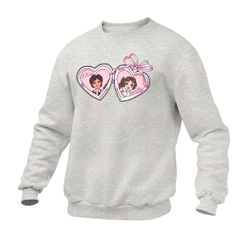 Moletom Gola Redonda Casal Star Princesa Leia e Han Solo