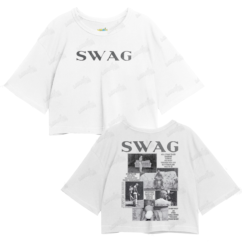 Cropped Oversized Algodão Justin Bieber Swag Album FC