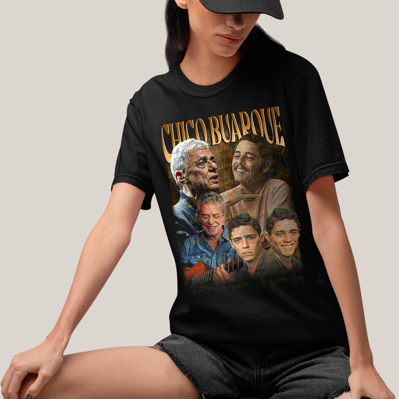 Camiseta Algodão Unissex T shirt- cantor brasileiro chico buarque