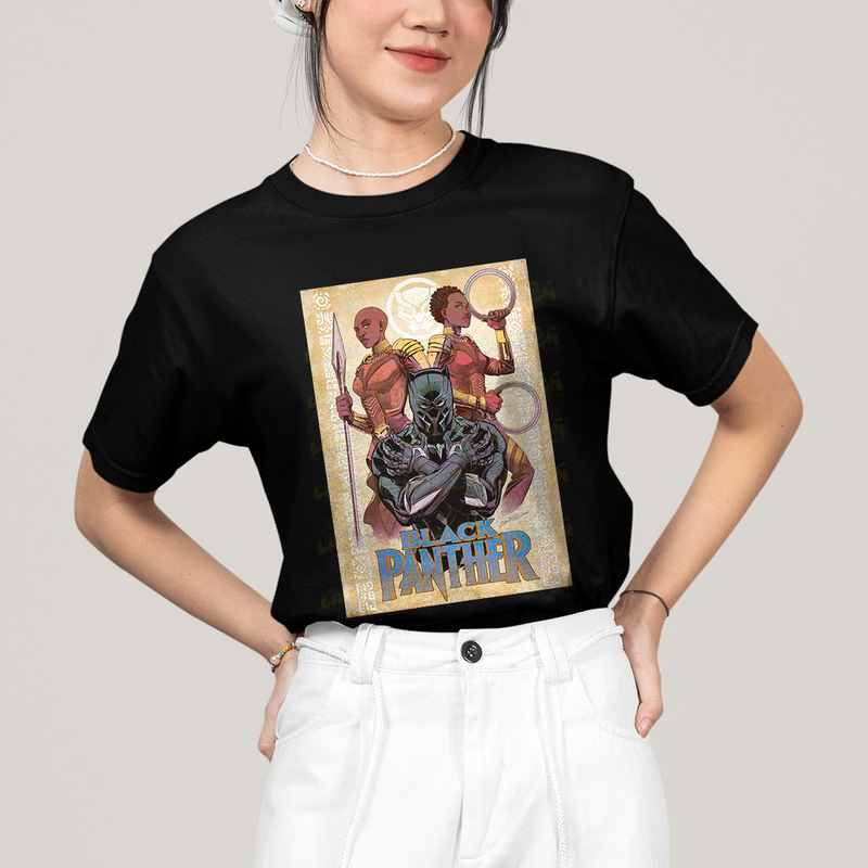 Camiseta Algodão Unissex T shirt Pantera Negra Black Panther Marvel