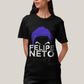 Camiseta Algodão Unissex T shirt - Felipe Neto Cabelo Azul