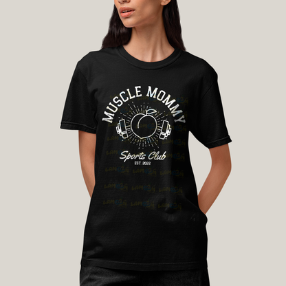 Camiseta Algodão Unissex T shirt Academia Muscle Mommy Sports Club