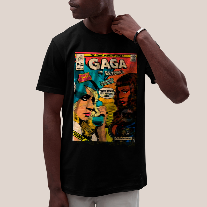 Camiseta Algodão Unissex Tshirt  Lady Gaga Telephone HQ com Beyoncé