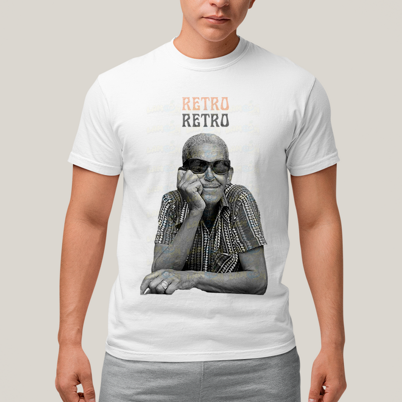 Camiseta Algodão Unissex T shirt Cartola Retro cantor brasileiro samba