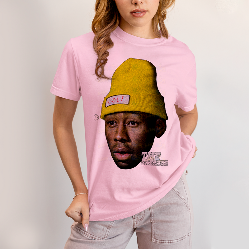 Camiseta Algodão Unissex T shirt The Creator Rosto Golf