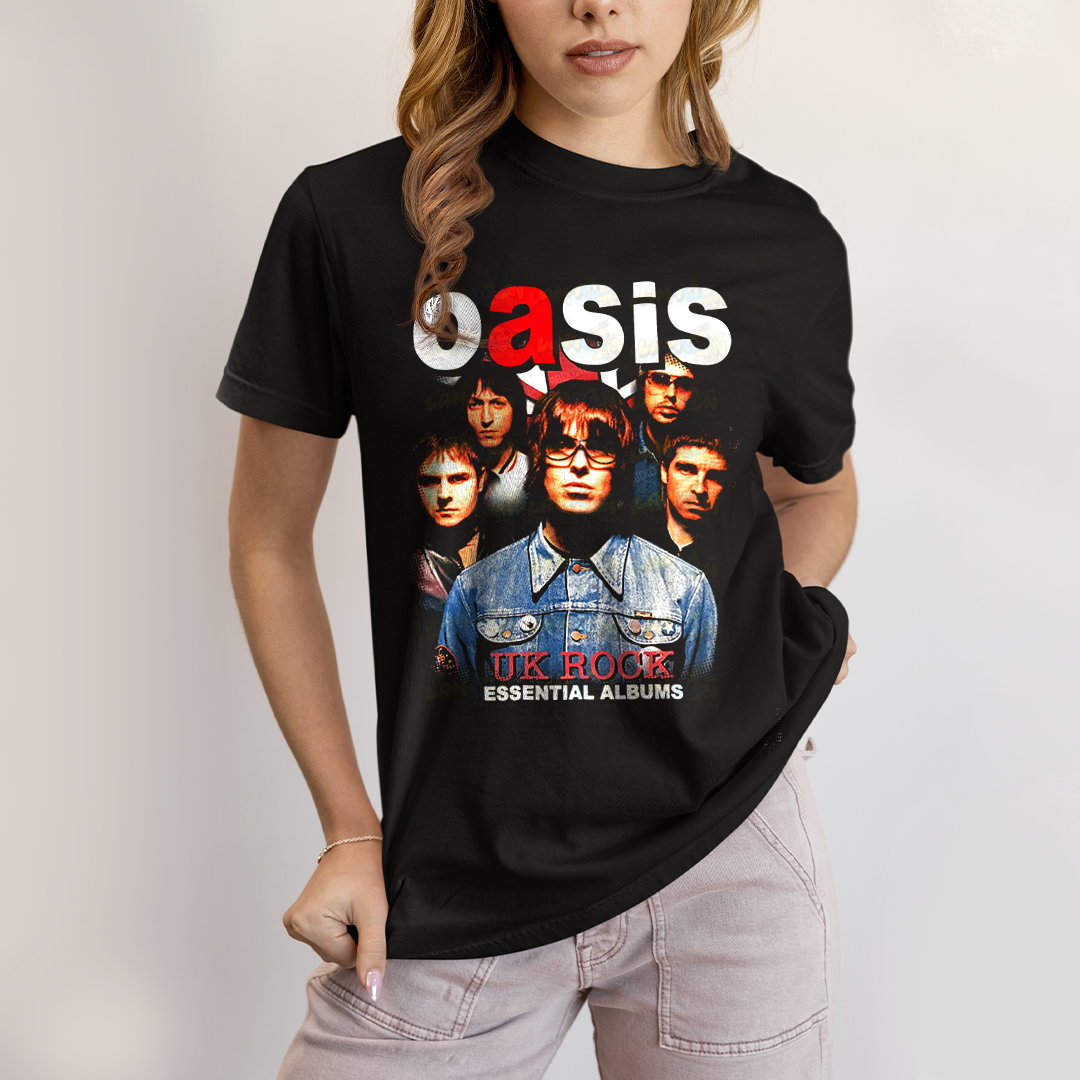Camiseta Algodão Unissex T shirt - Oasis Essential Albums Uk Rock