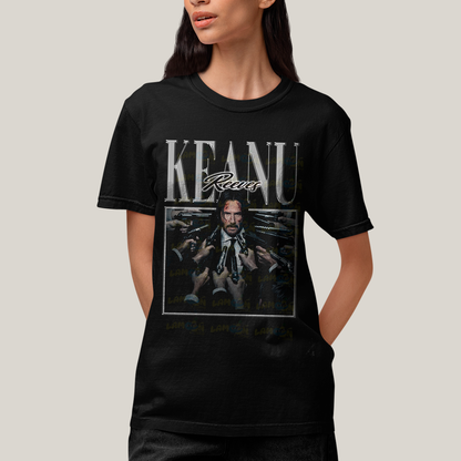 Camiseta Algodão Unissex T shirt - Keanu Reeves John Wick ator