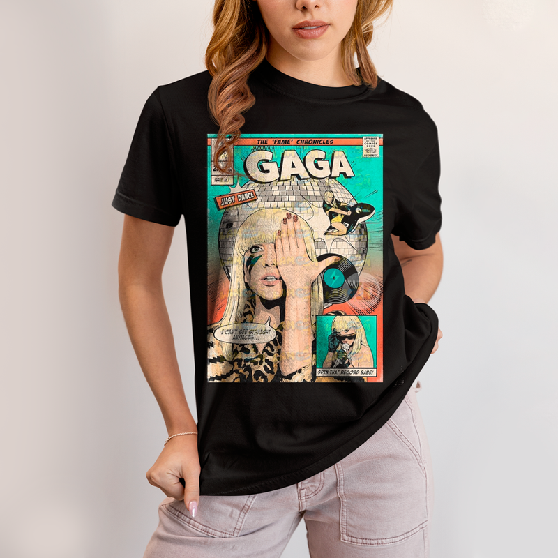 Camiseta Algodão Unissex Tshirt  Lady Gaga HQ Just Dance