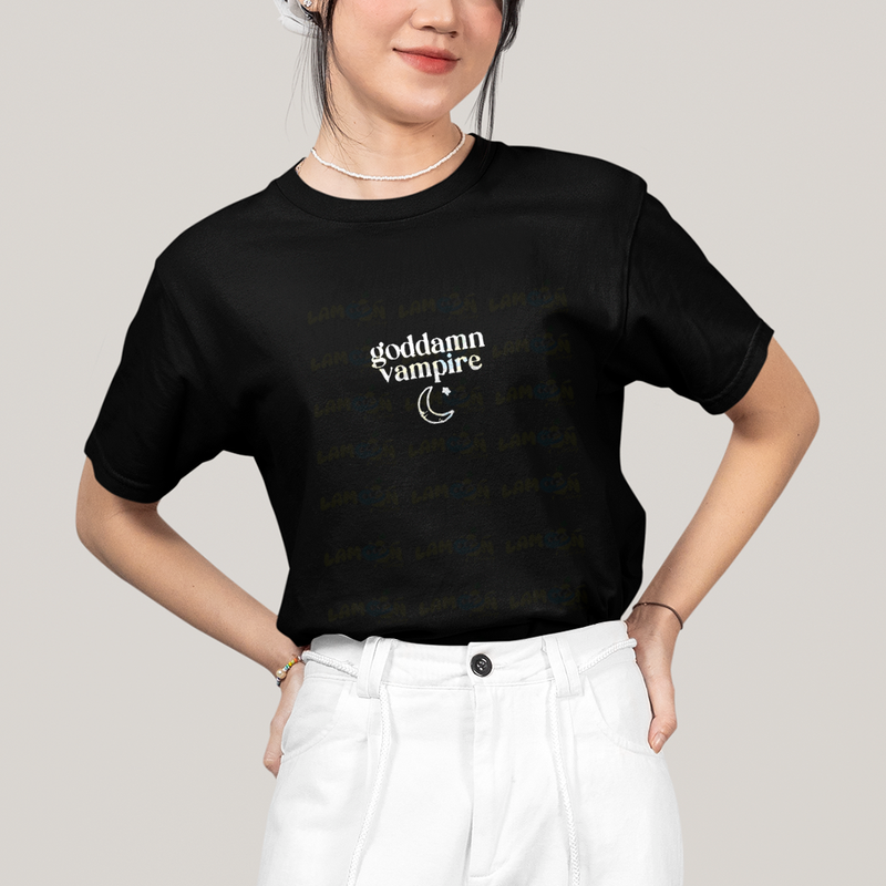 Camiseta Algodão Unissex T shirt Olivia Rodrigo Goddamn Vampire