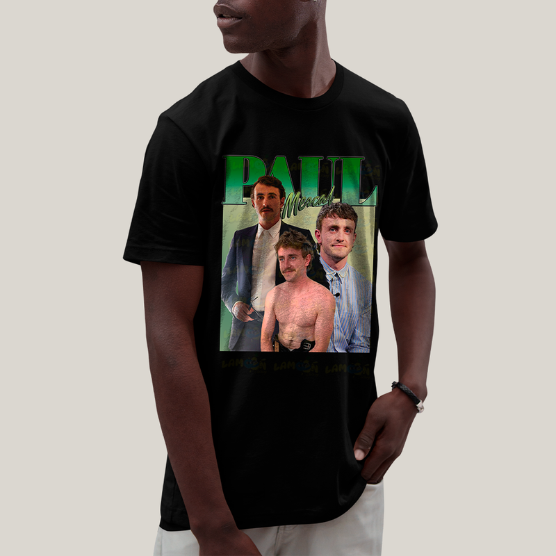 Camiseta Algodão Unissex T shirt - Paul Mescal Ator verde
