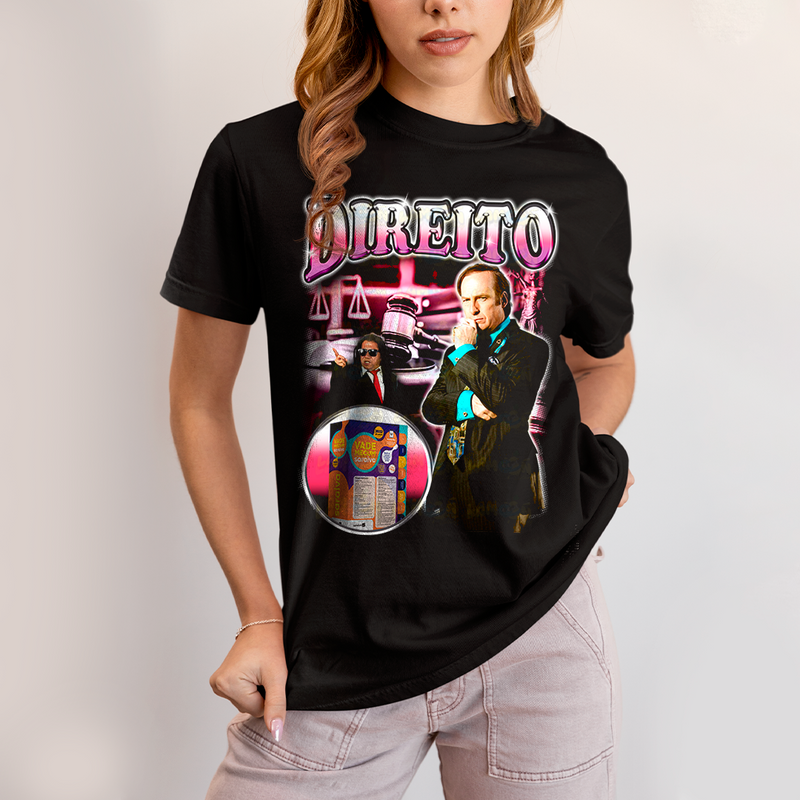 Camiseta Algodão Unissex T shirt- Direito