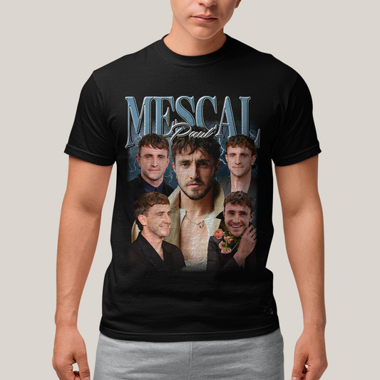 Camiseta Algodão Unissex T shirt - Paul Mescal Ator azul